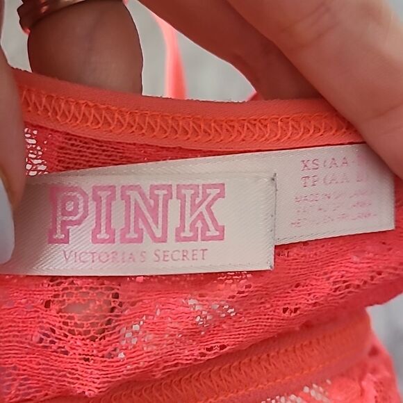 Pink by victoria secret‎ bright orange lightly lined bralette size xs - Picture 4 of 6